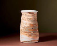 Load image into Gallery viewer, Orange Marbled Vase