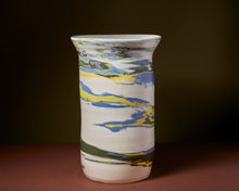 Load image into Gallery viewer, Tall Yellow & Green Vase