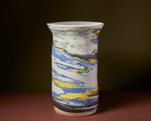 Load image into Gallery viewer, Tall Yellow & Green Vase