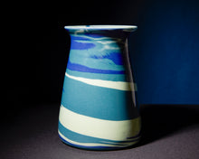 Load image into Gallery viewer, Blue Marbled Vase