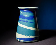 Load image into Gallery viewer, Blue Marbled Vase