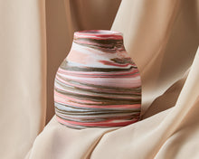 Load image into Gallery viewer, Pink and Brown Marbled Bud Vase