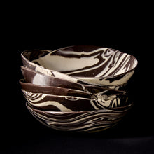 Load image into Gallery viewer, Black & White Hand Built Bowl