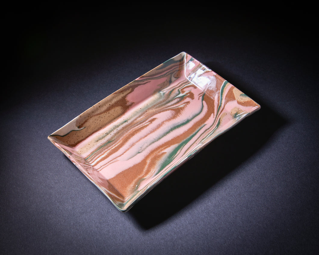 Pink & Green Trinket Dish