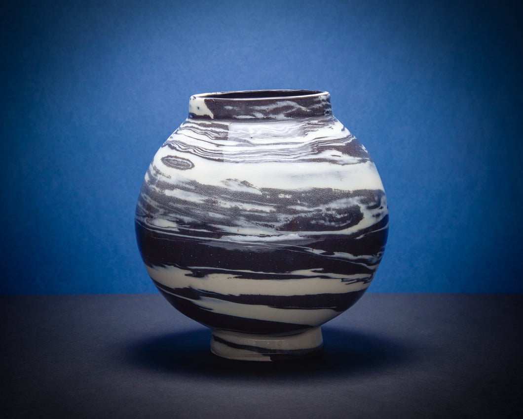 Black & White Moon Jar