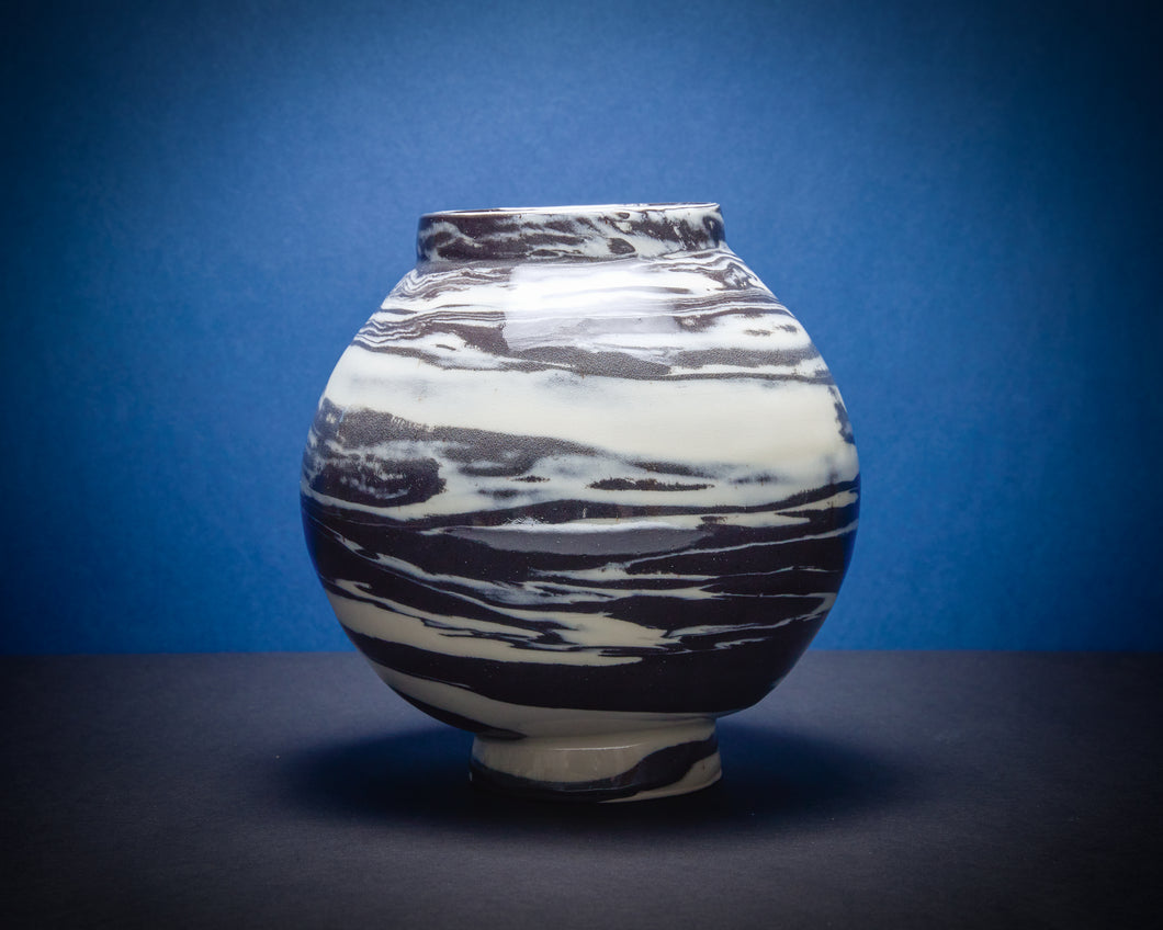 Black & White Moon Jar