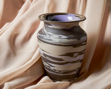 Load image into Gallery viewer, Purple &amp; Brown Marbled Vase
