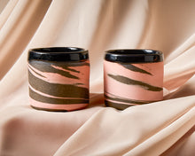 Load image into Gallery viewer, Pink &amp; Brown Ceramic Tumblers
