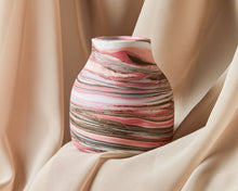 Load image into Gallery viewer, Pink and Brown Marbled Bud Vase
