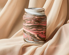 Load image into Gallery viewer, Pink and Brown Marbled Bud Vase
