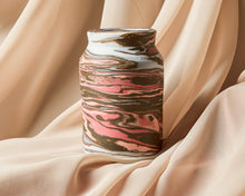 Load image into Gallery viewer, Pink and Brown Marbled Bud Vase
