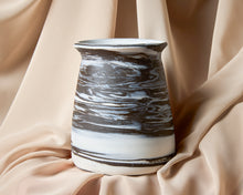 Load image into Gallery viewer, Black &amp; White Marbled Vase
