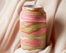 Load image into Gallery viewer, Pink and Speckled Marbled Bud Vase
