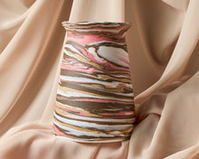 Load image into Gallery viewer, Pink, Brown, Speckle &amp; White Vase
