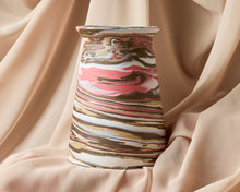 Load image into Gallery viewer, Pink, Brown, Speckle &amp; White Vase

