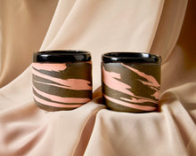 Load image into Gallery viewer, Pink &amp; Brown Ceramic Tumblers
