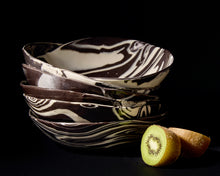 Load image into Gallery viewer, Black &amp; White Hand Built Bowl
